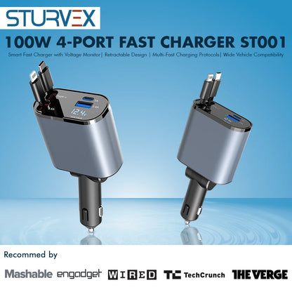 Sturvex™ 100W 4-Port Fast Charger ST001