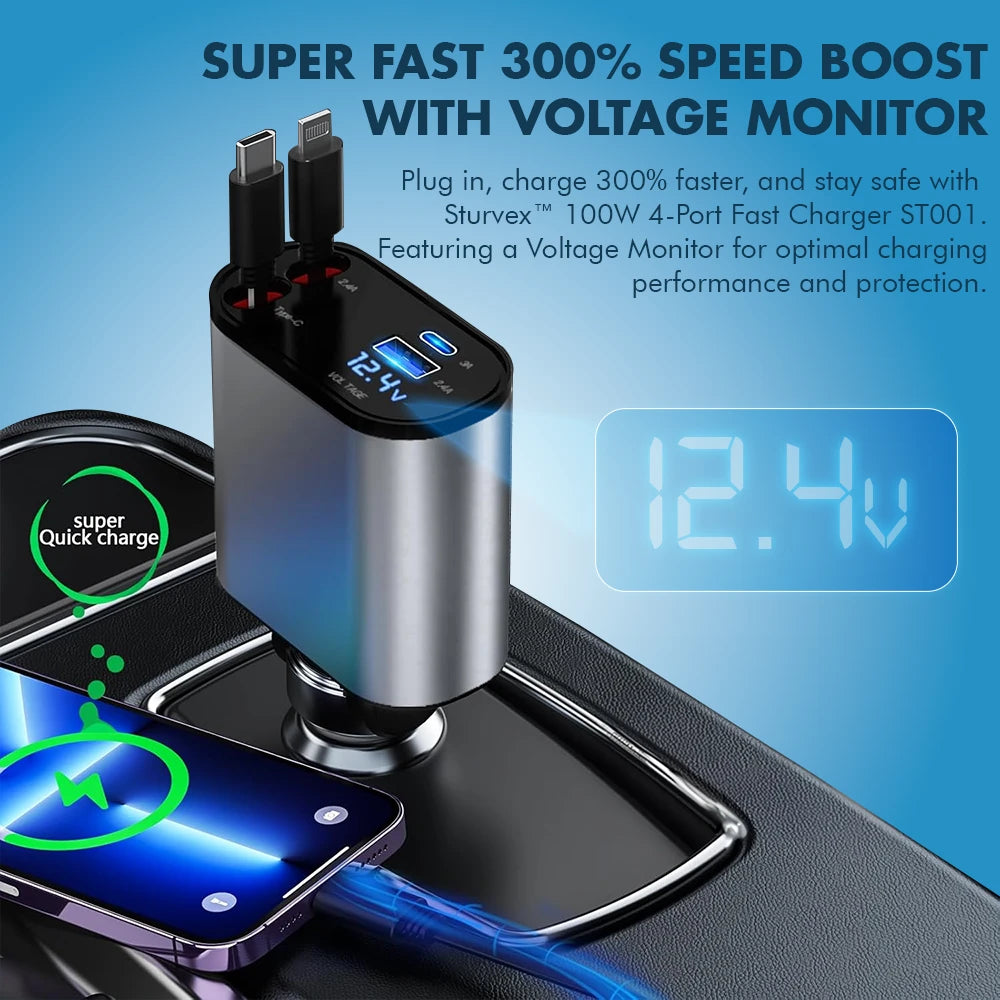 Sturvex™ 100W 4-Port Fast Charger ST001